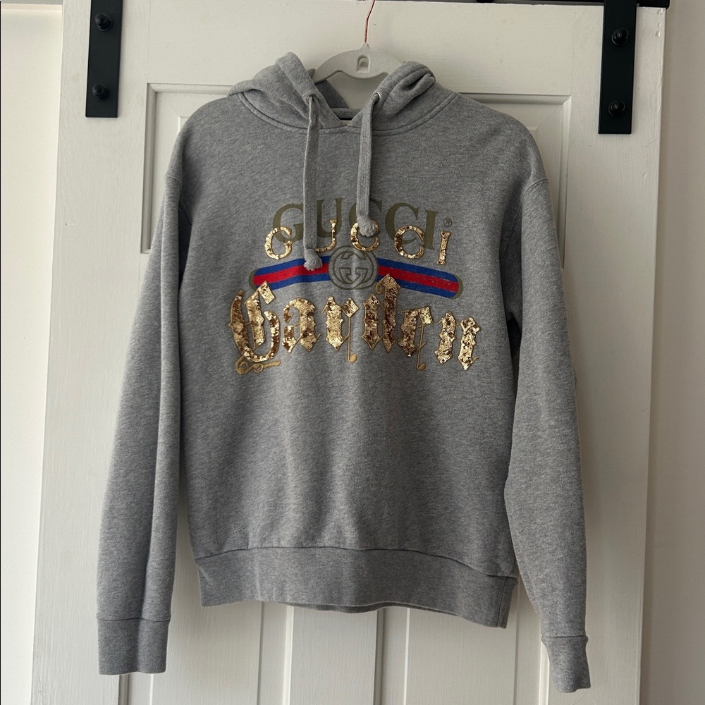 Gray Gucci Garden Hoodie size XS